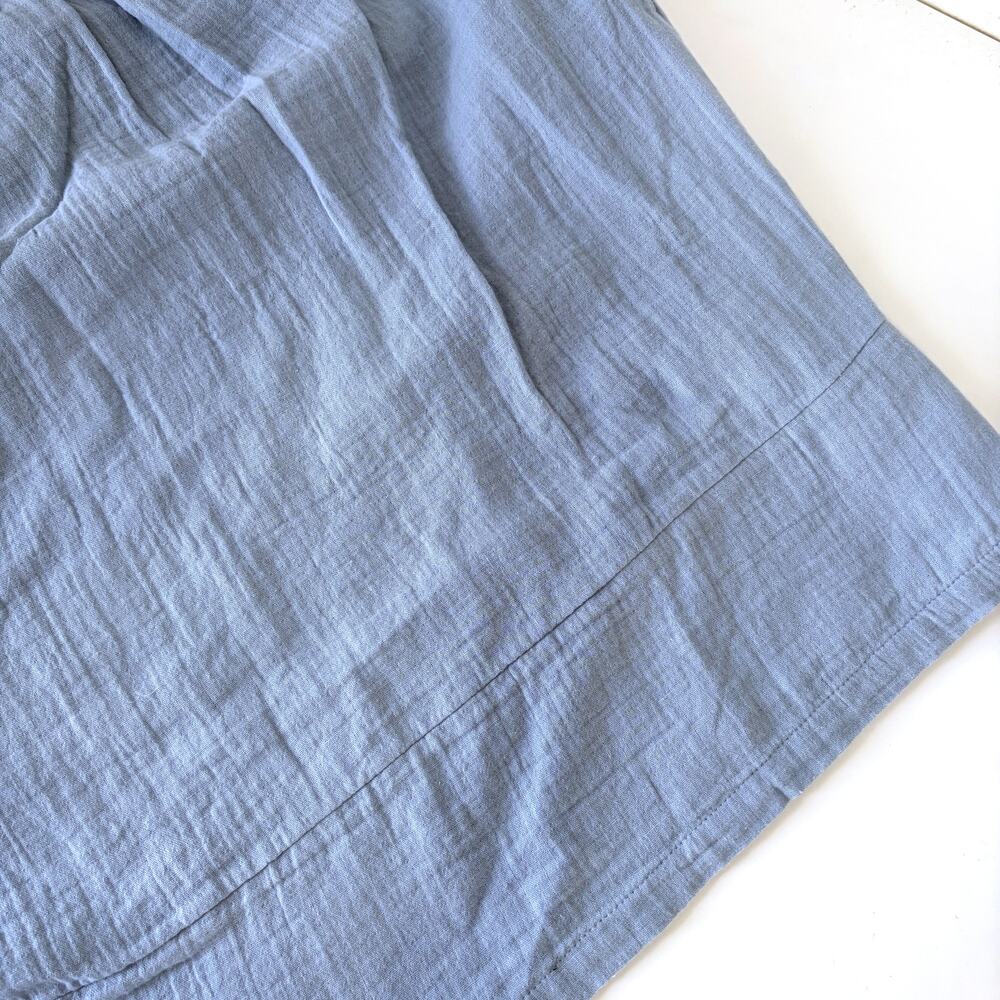 Quince NWT 100% Organic Cotton Gauze Sleeveless Swing Dress Ocean Breeze S - Picture 12 of 15